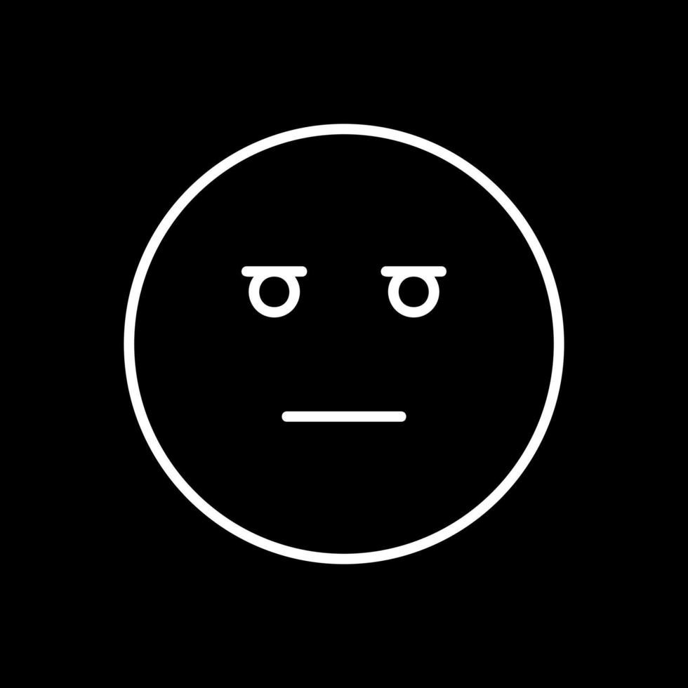 Expressionless Face Vector Icon Design