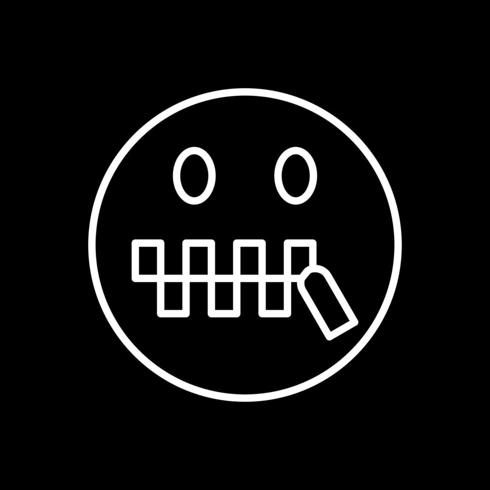 Zipper-Mouth Face Vector Icon Design