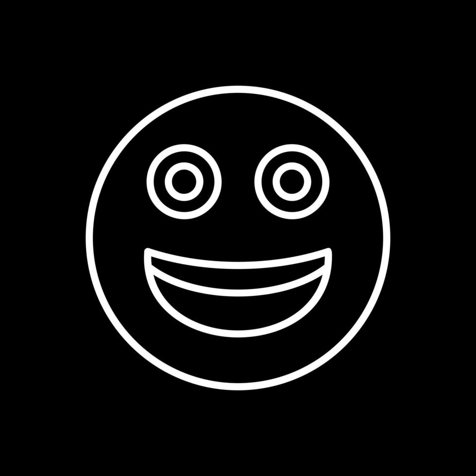 cara sonriente con diseño de icono de vector de ojos grandes