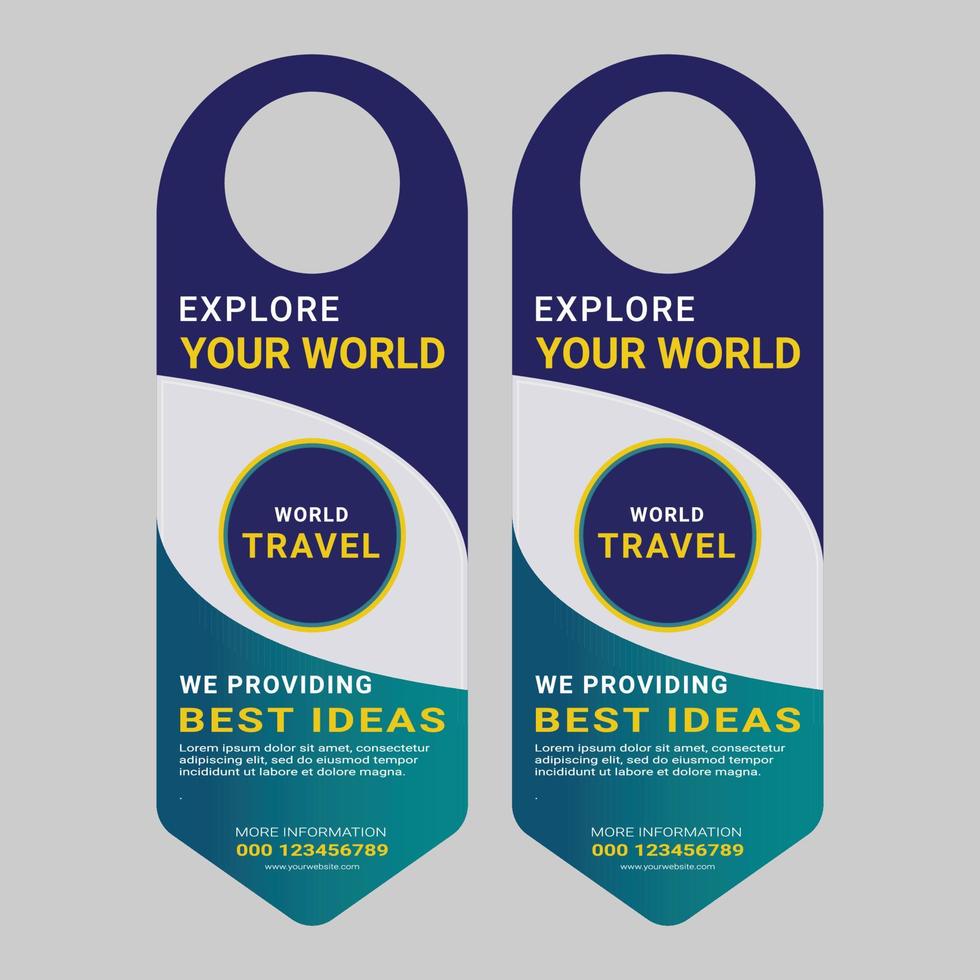 Door hanger design vector