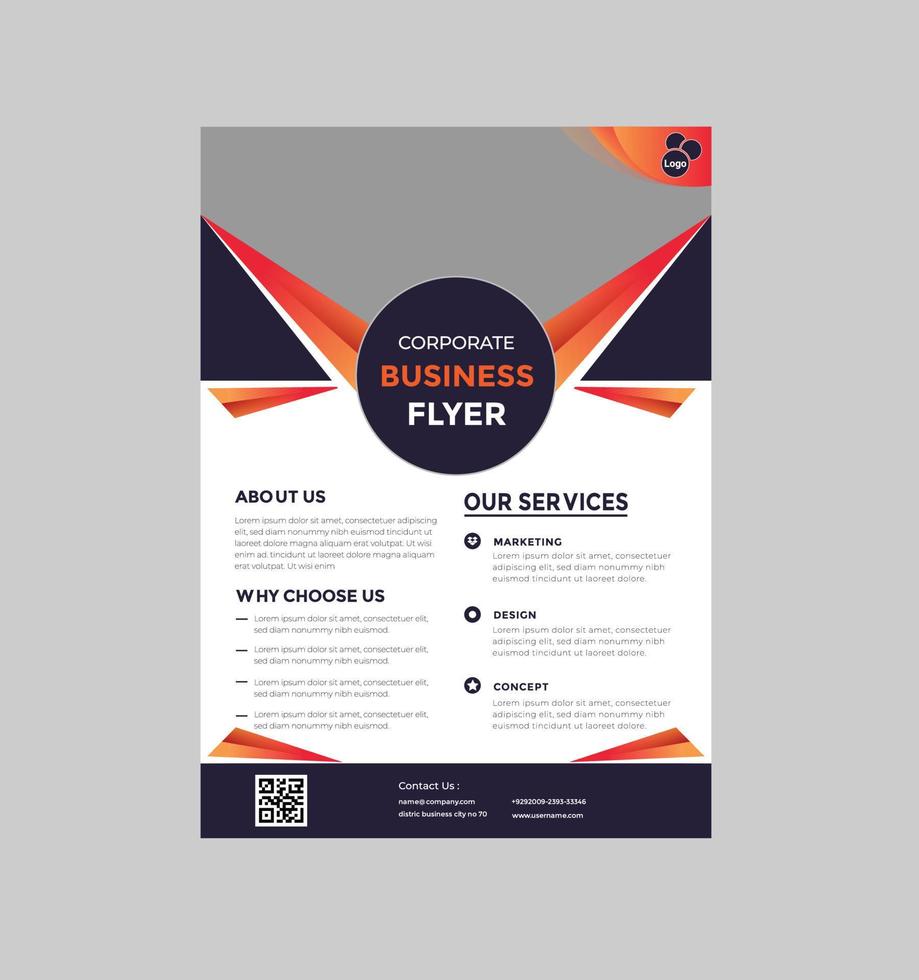 Corporate business flyer design vector