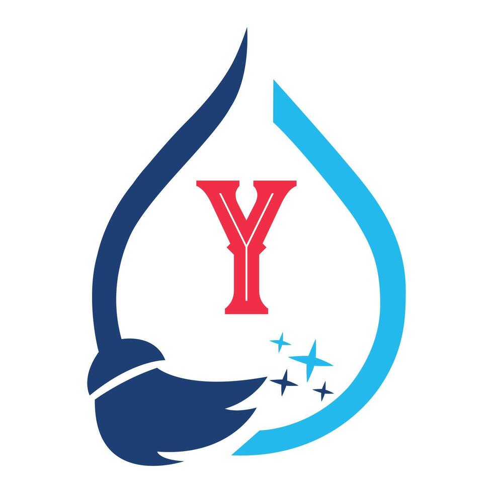 Maid Cleaning Logo On Letter Y Clean House Sign, Fresh Clean Logo