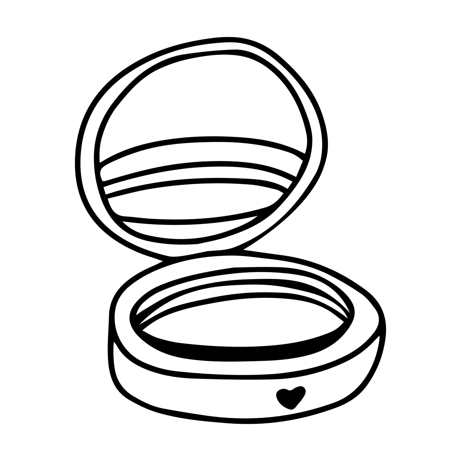 Doodle powder box with mirror 20612808 Vector Art at Vecteezy