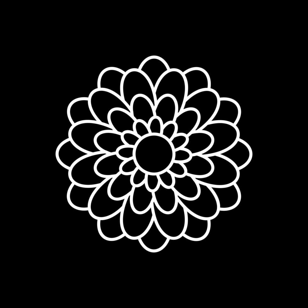 Chrysanthemum Vector Icon Design