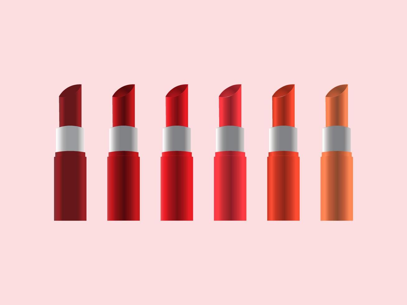 Colored lipsticks set vector