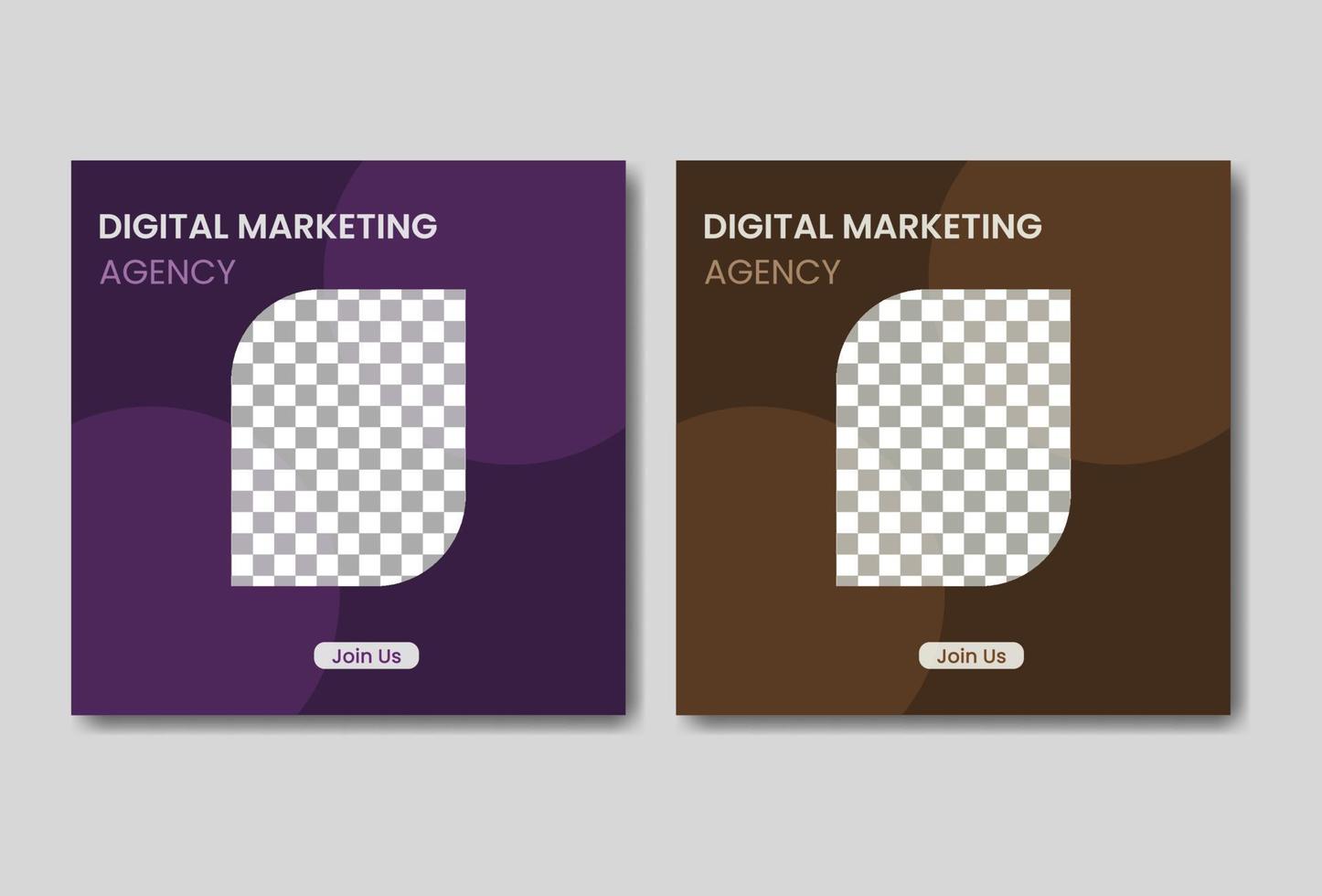 social media post template for digital marketing agency.simple and minimalist vector