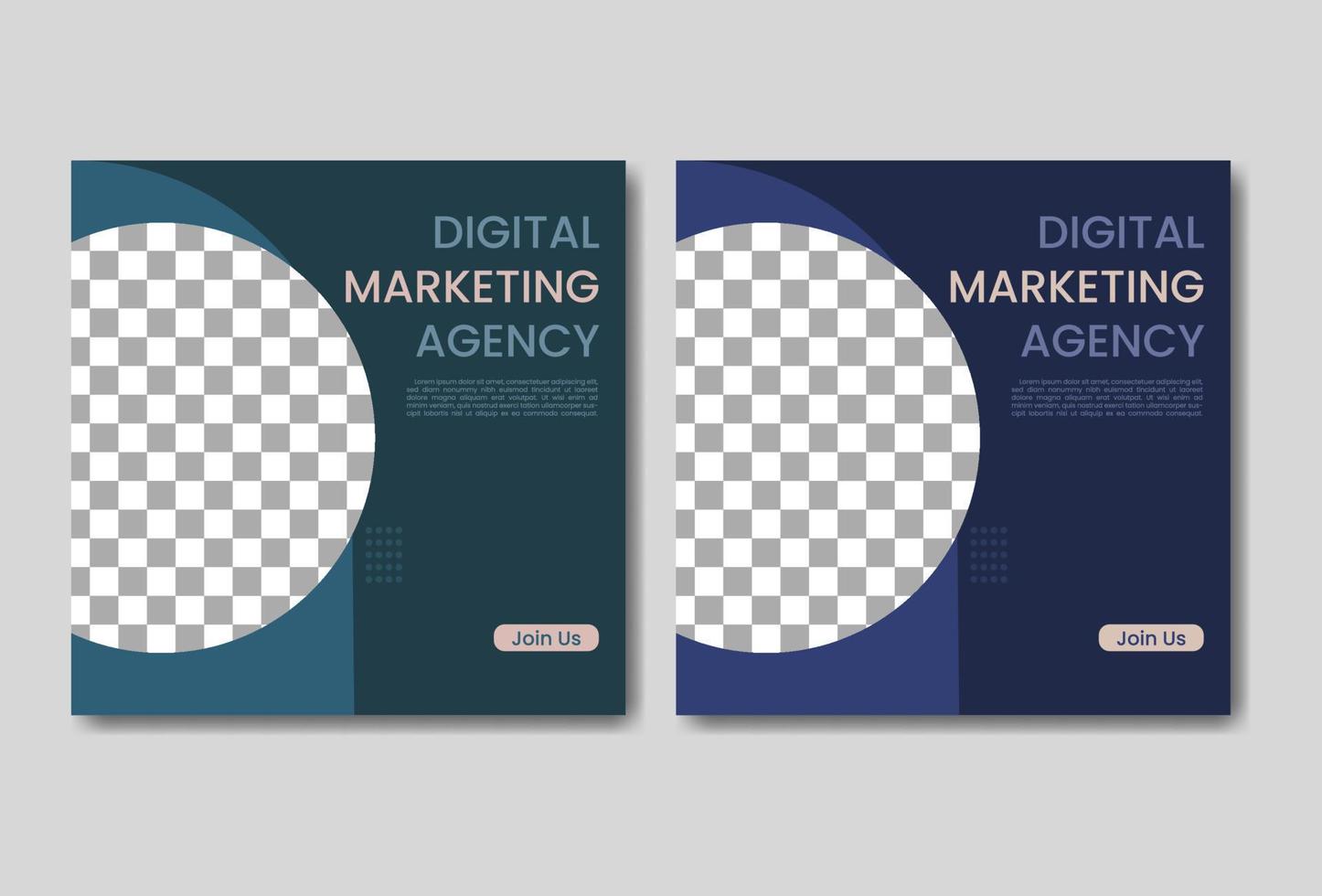 social medios de comunicación enviar modelo para digital márketing agencia.simple y minimalista vector