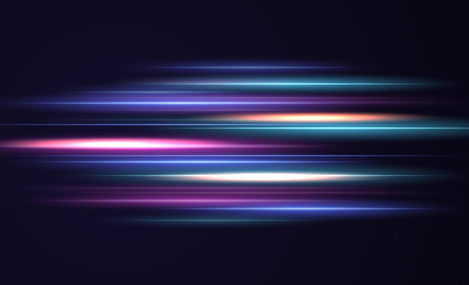 moderno efecto de luz abstracto de alta velocidad. tecnología de movimiento dinámico futurista. Resplandor de líneas brillantes de conducción de vehículos de transporte en carretera. ilustración vectorial vector