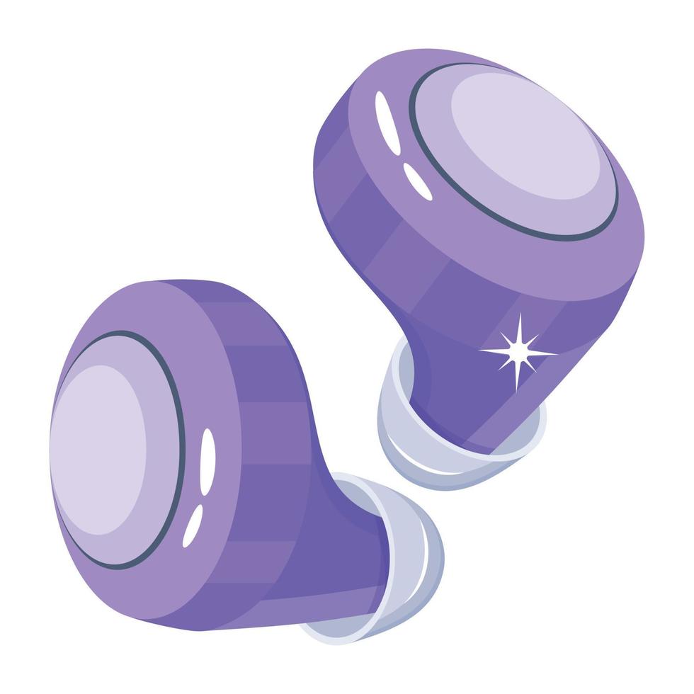 Trendy Earbuds Concepts vector
