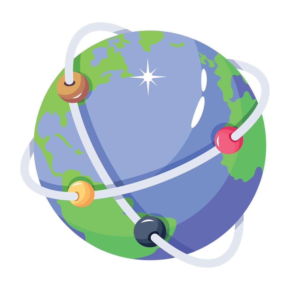 Trendy Global Network vector