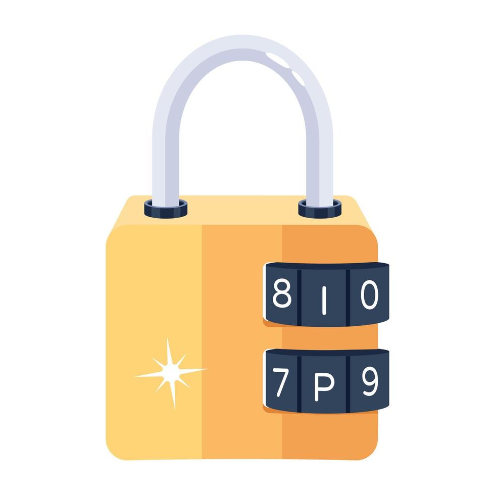 Trendy Combination Lock vector