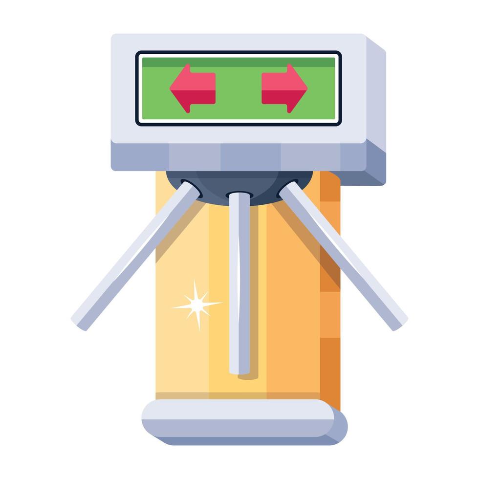 Trendy Turnstile Entrance vector