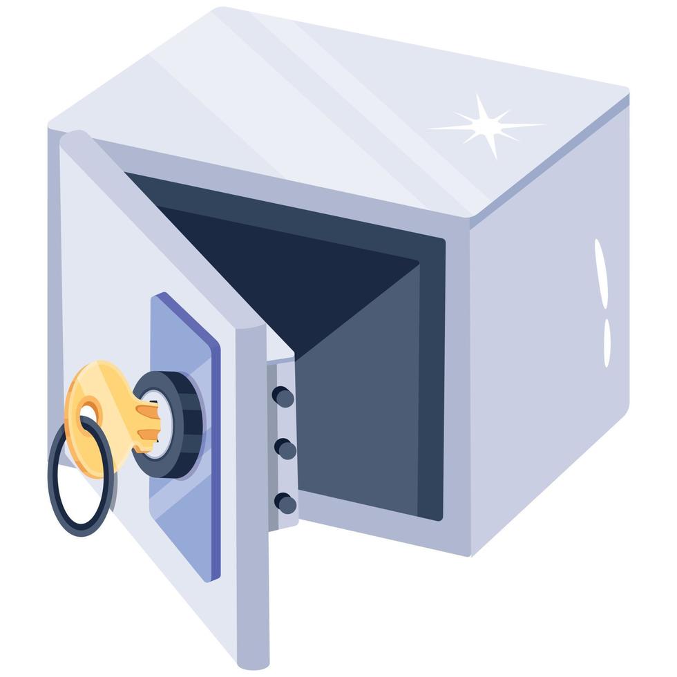 Trendy Open Vault vector