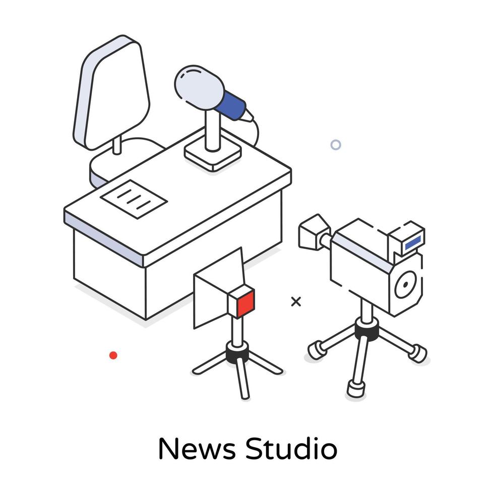 Trendy News Studio vector