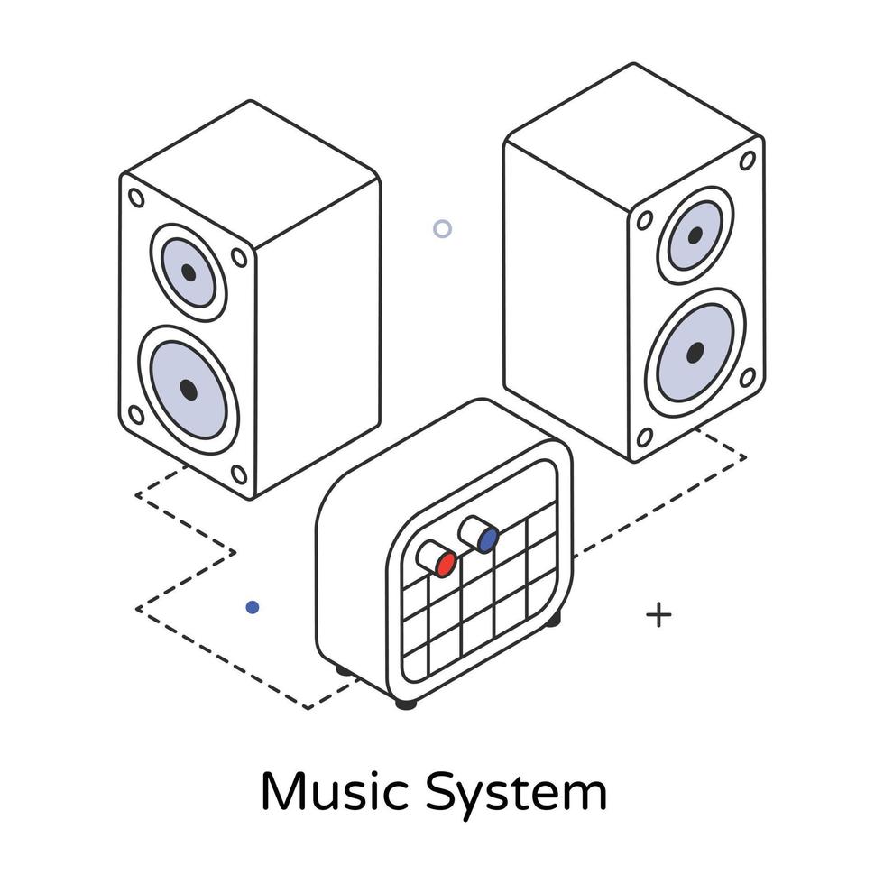 Trendy Music System 20613485 Vector Art at Vecteezy