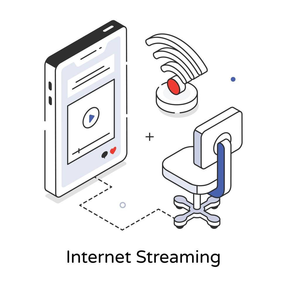 Trendy Internet Streaming vector