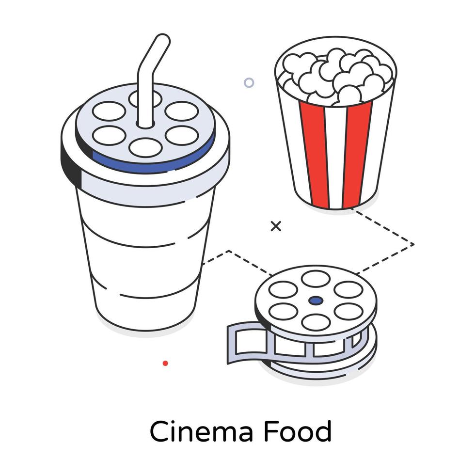 Trendy Cinema Food vector