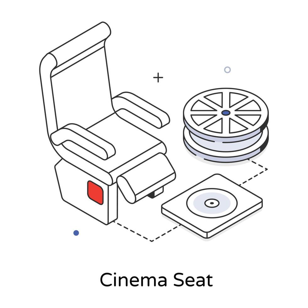 Trendy Cinema Seat vector