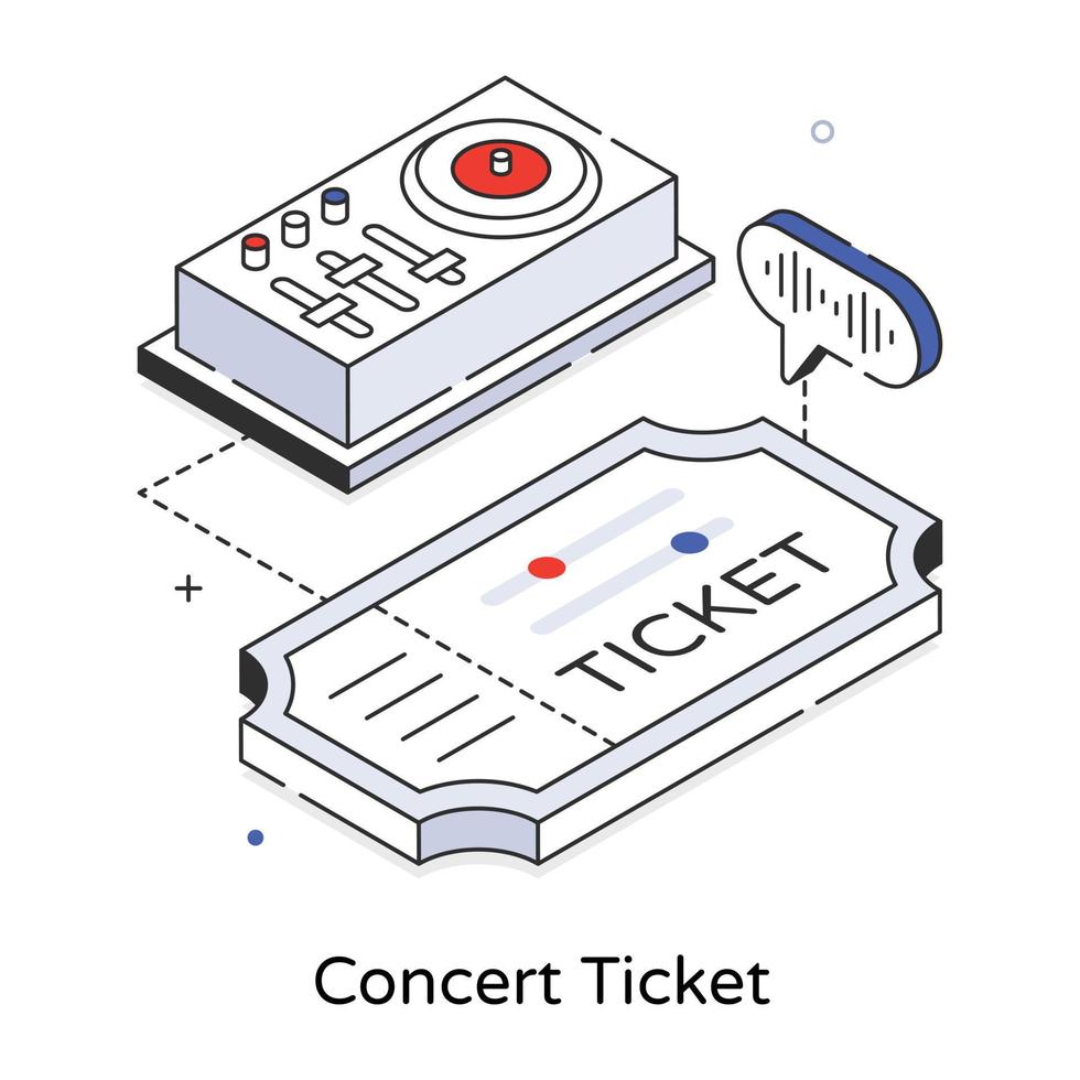 Trendy Concert Ticket vector