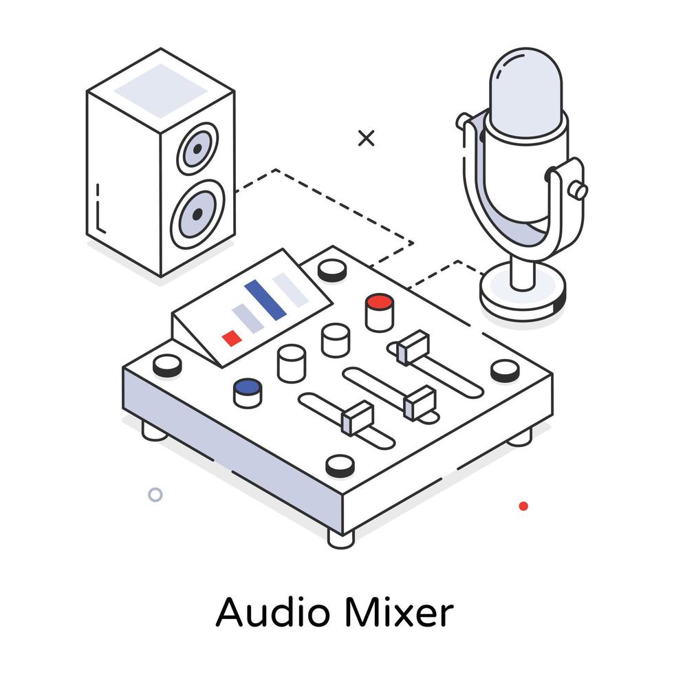 Trendy Audio Mixer vector