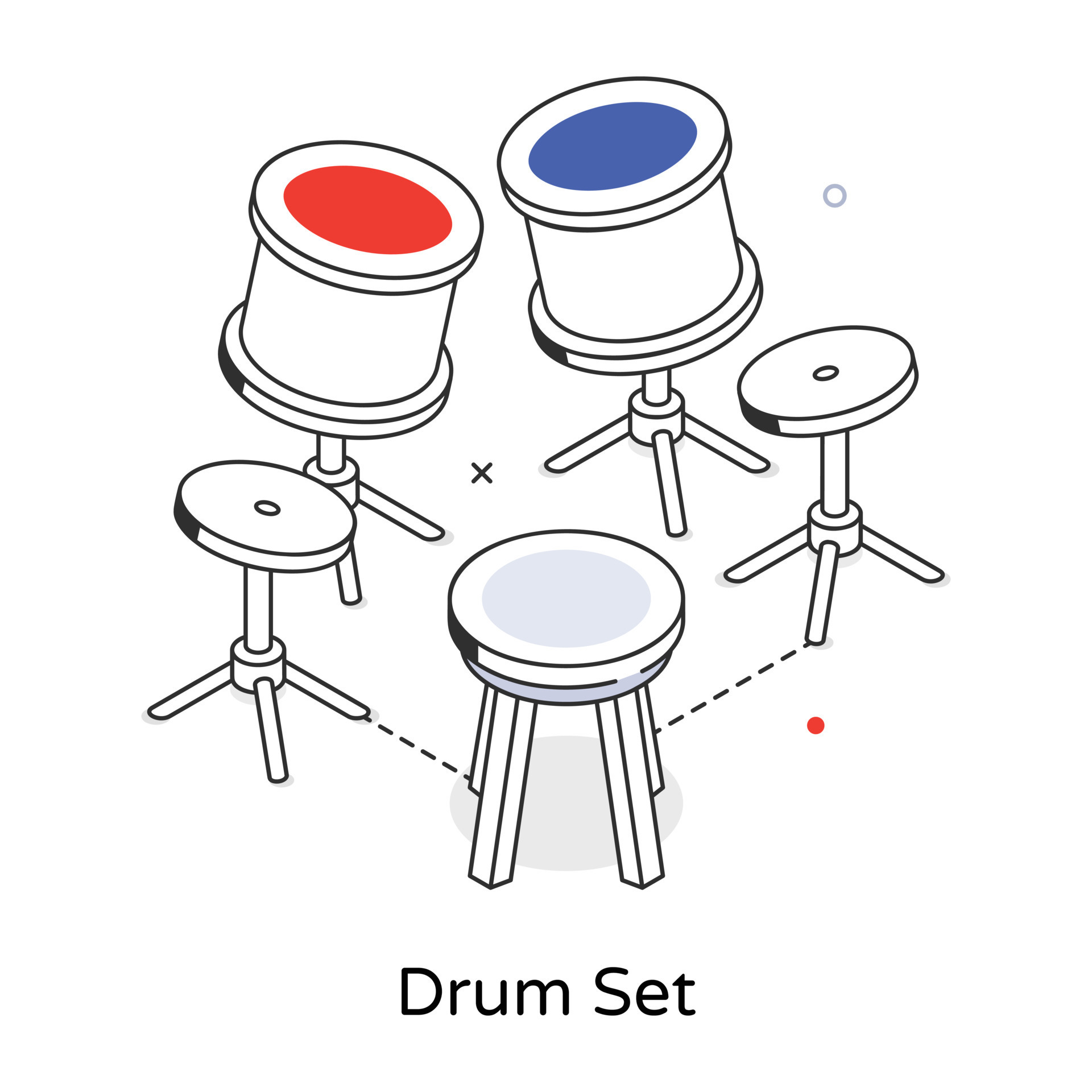 trendy-drum-set-20613527-vector-art-at-vecteezy