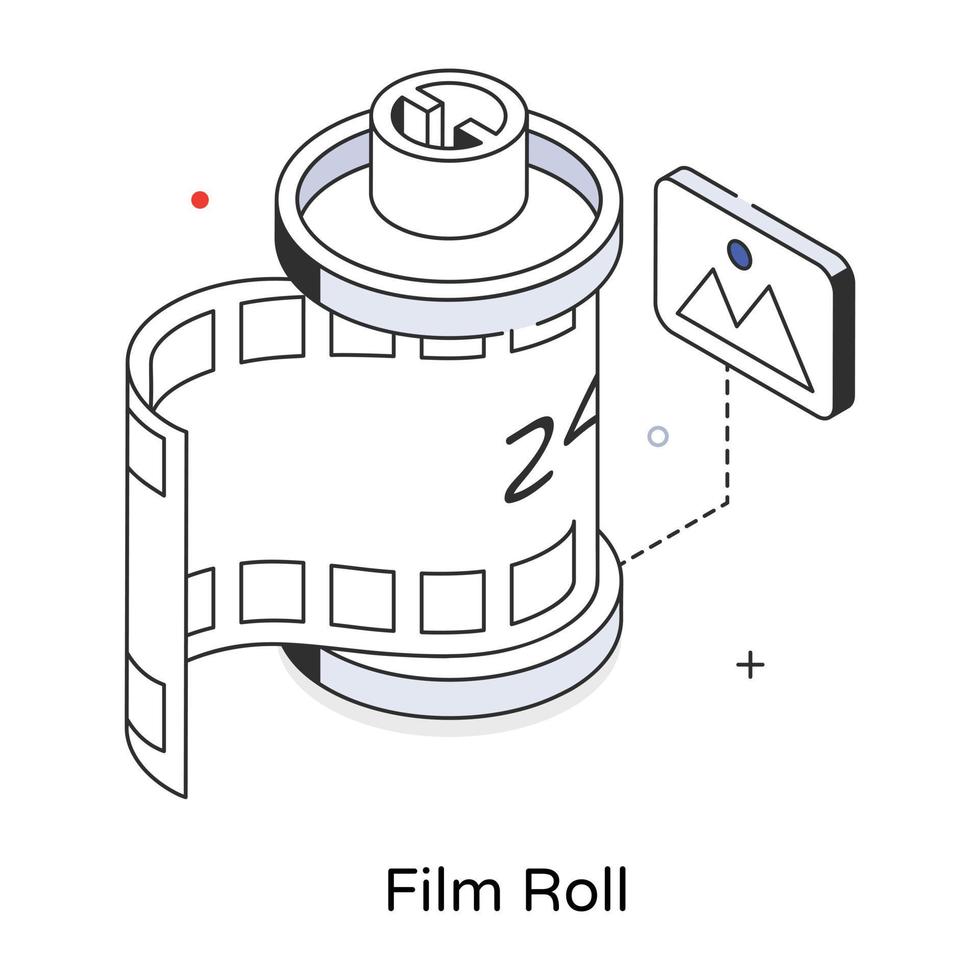 Trendy Film Roll vector