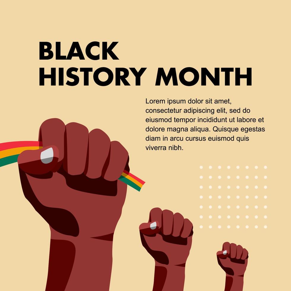 vector negro historia mes celebracion instagram enviar
