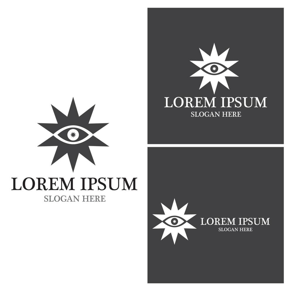 identidad de marca diseño de logotipo de vector de cuidado ocular corporativo