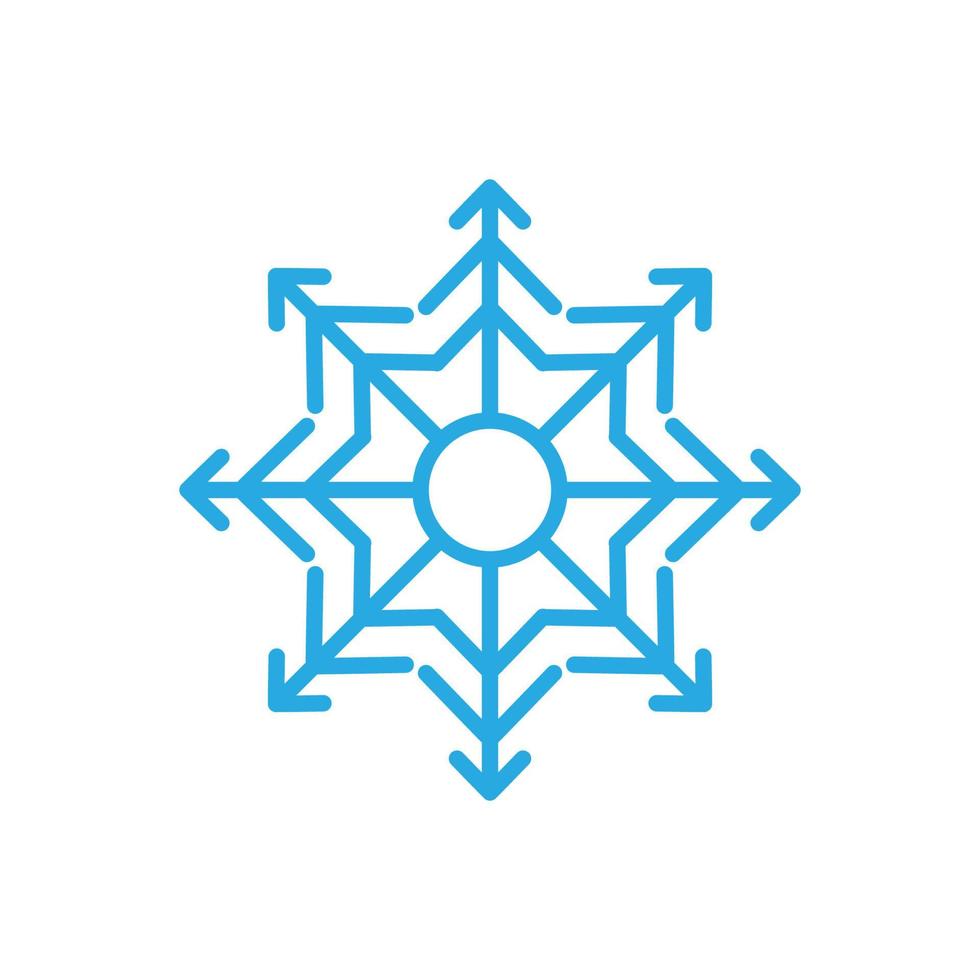 Snowflakes Style Design illustration vector