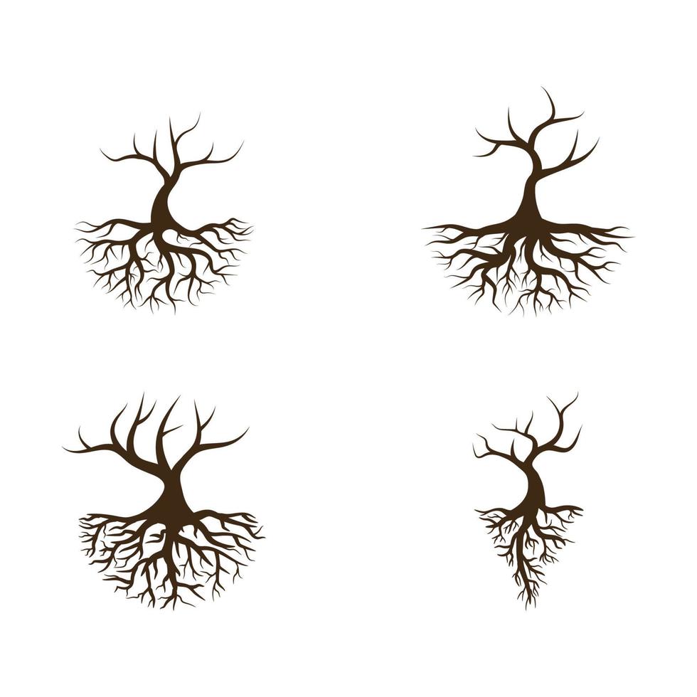 Logos of green Tree leaf ecology vector
