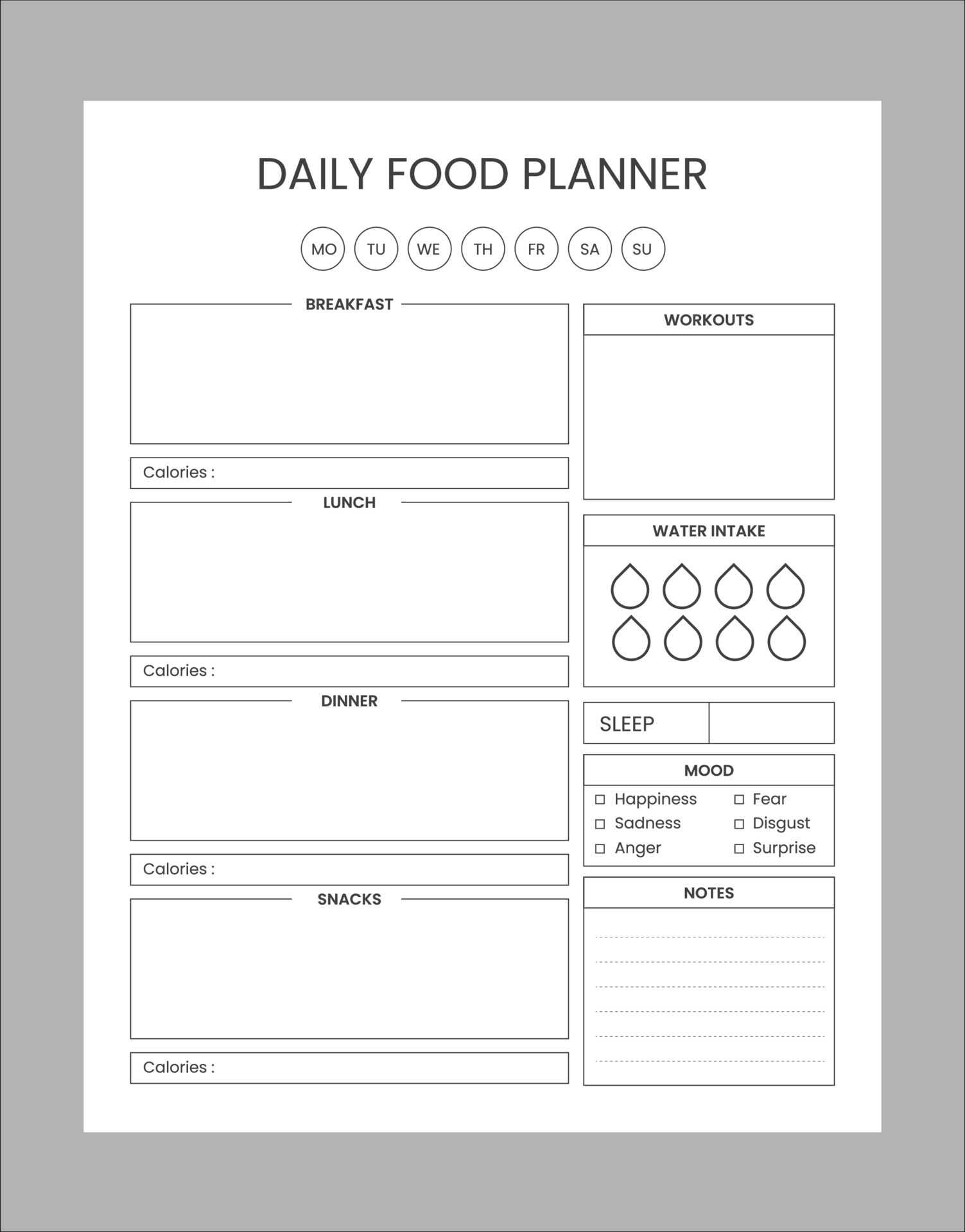 Daily Food Planner Design Template 20614500 Vector Art At Vecteezy daily-food-planner-design-template-20614500-vector-art-at-vecteezy