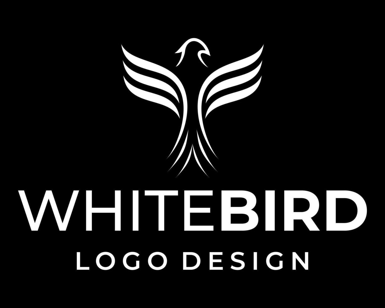 lujo volador pájaro icono con alas logo diseño. vector