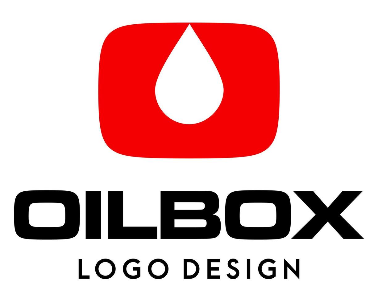 geométrico caja petróleo almacenamiento industria logo diseño. vector