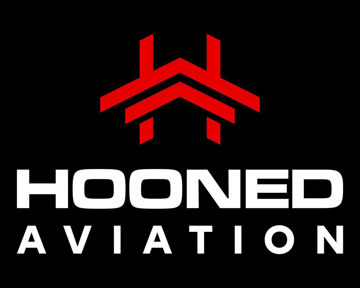 letra h monograma avión ala aviación industria logo diseño. vector