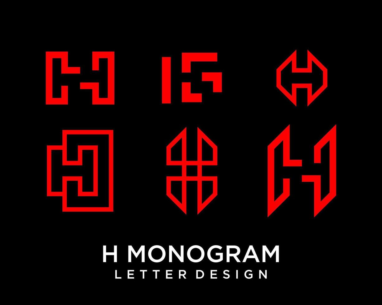 geométrico letra h logo diseño para negocio y tecnología compañía. vector