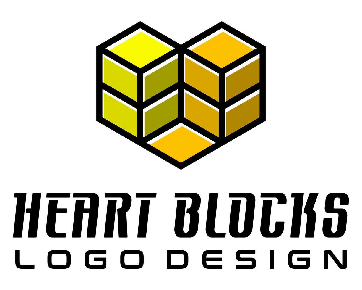 geométrico forma amor logo diseño. vector