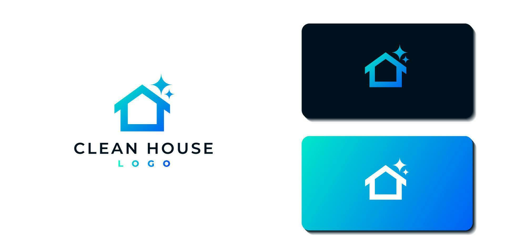 logo illustration template of Clean House vector