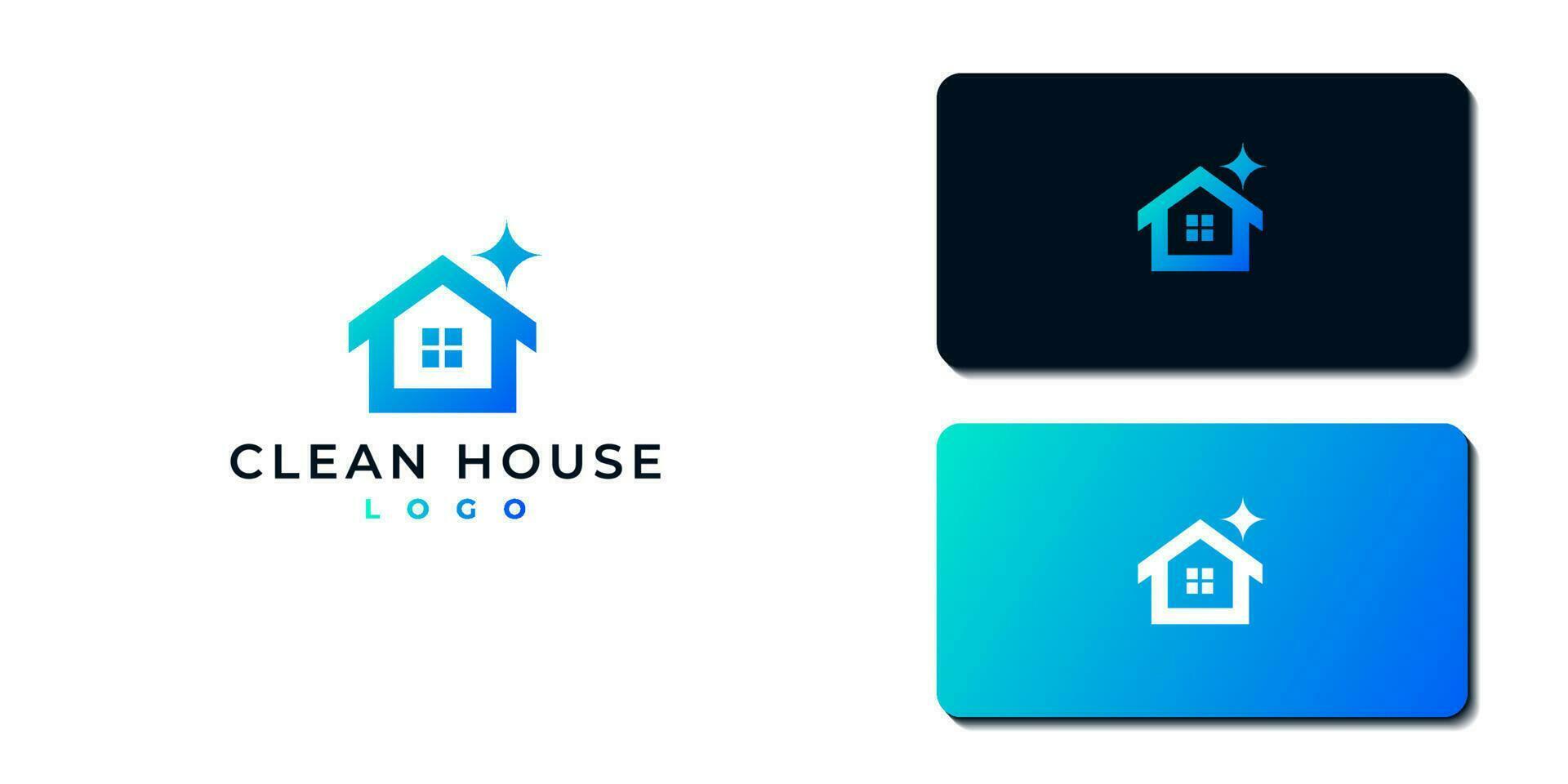 logo illustration template of Clean House vector