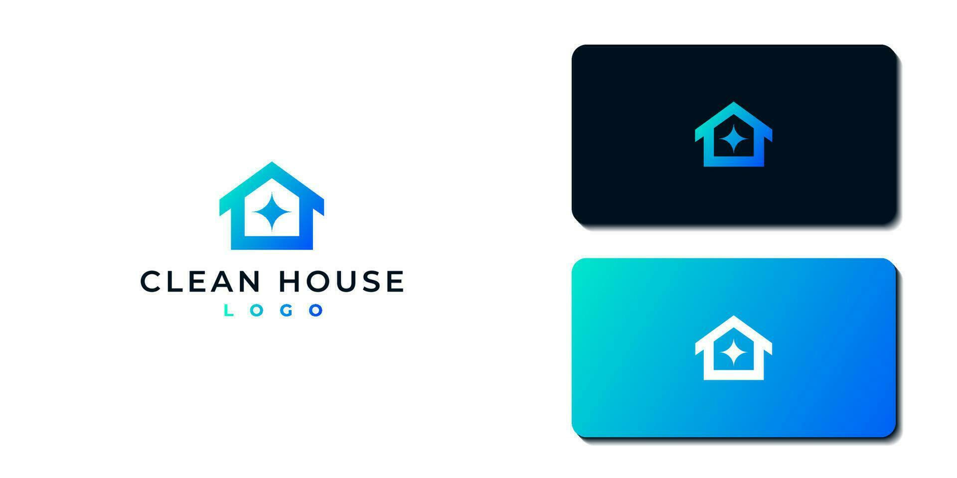 logo illustration template of Clean House vector