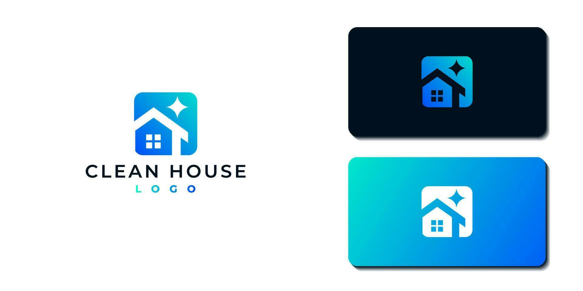 logo illustration template of Clean House vector