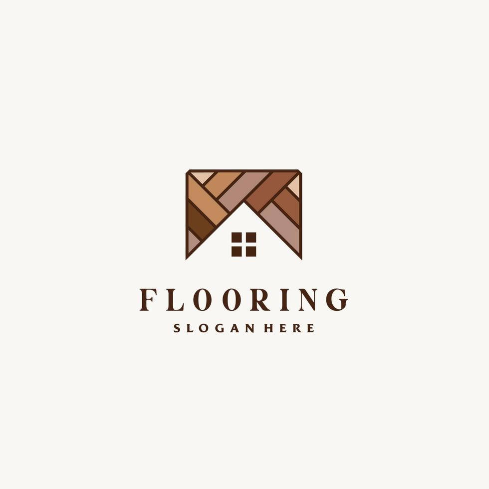 Wood flooring house parquet hardwood texture vinyl hardwood logo design icon vector illustration