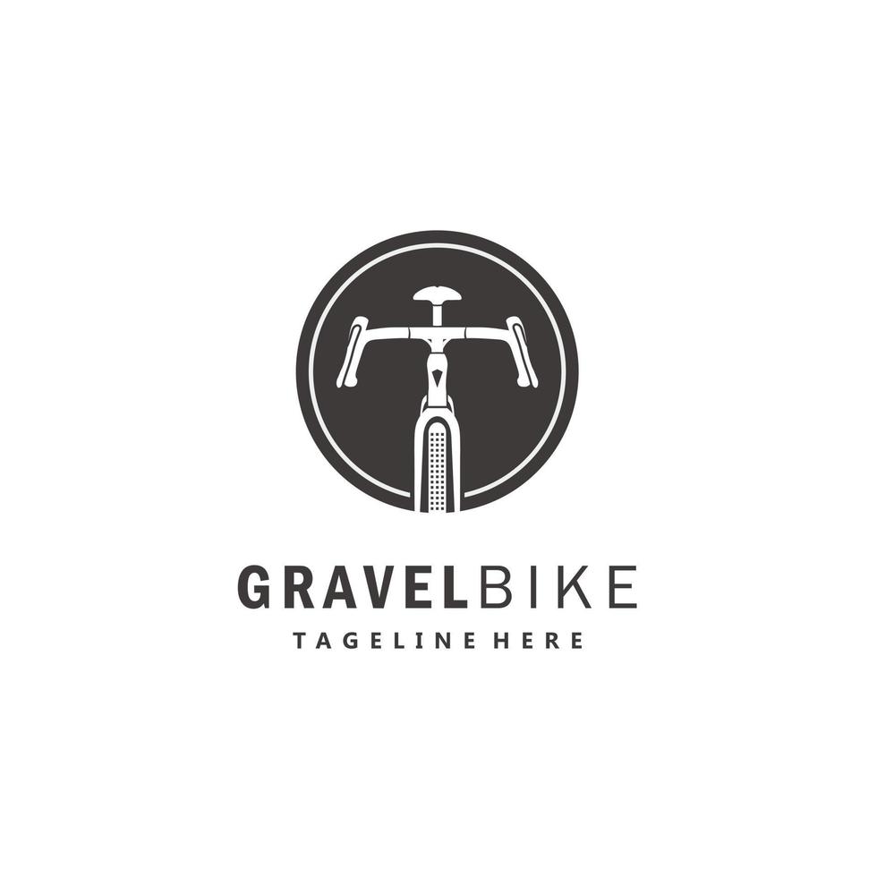 bicicleta de grava ciclocross bicicleta logo diseño vector icono inspiración
