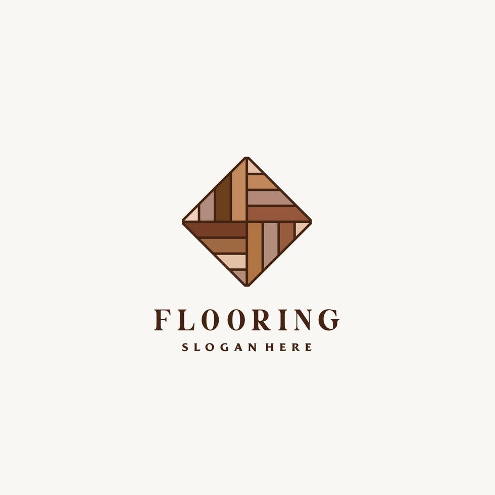 Wood flooring parquet hardwood texture vinyl hardwood logo design icon vector illustration