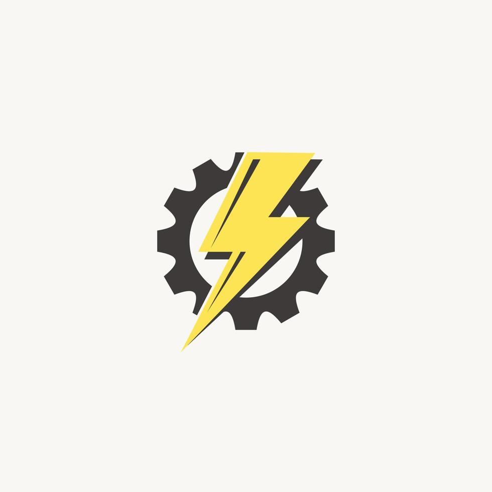 Flash Light Bolt Electric Heat Stamp for Electrical Automotive Workshop Logo Design vector