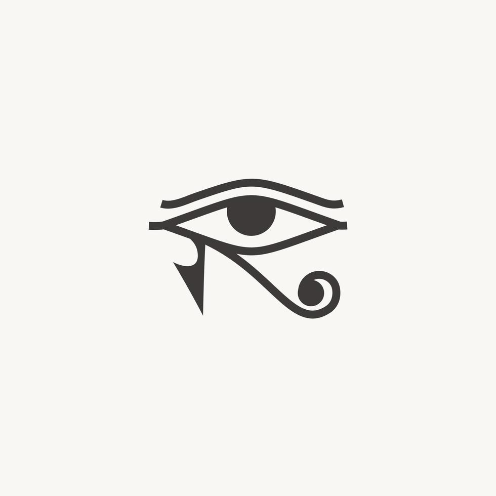 ojo de horus antiguo Egipto logo diseño icono firmar vector