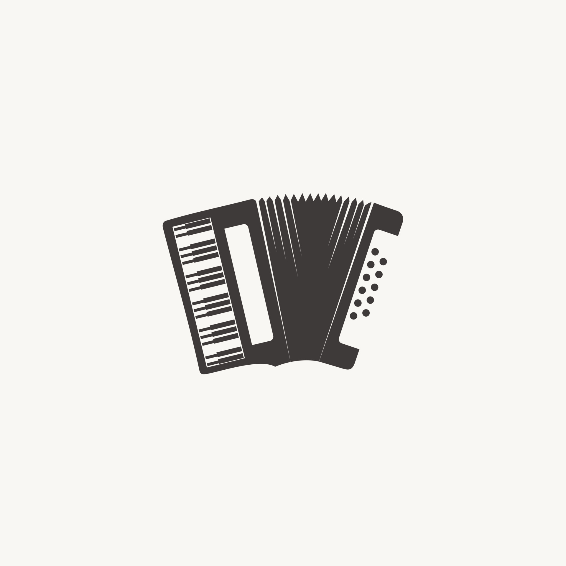 Accordion minimalist simple logo design icon vector 20615629 Vector Art