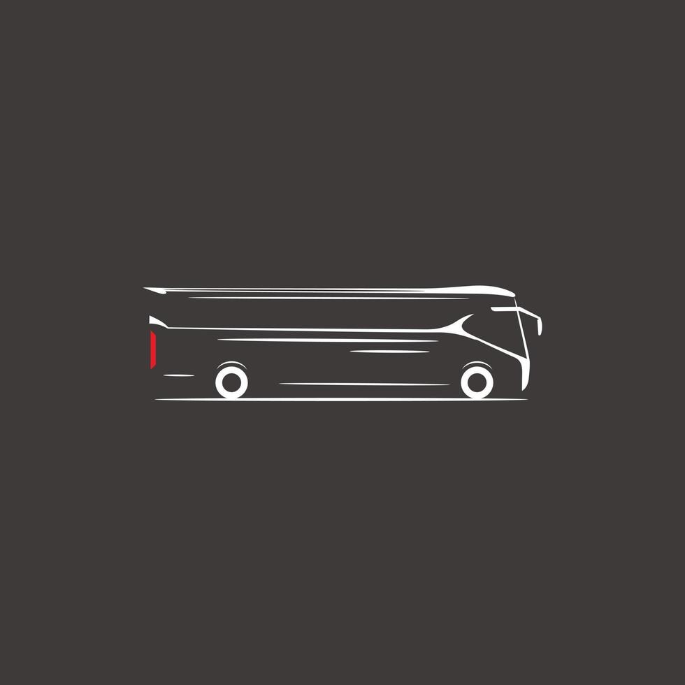 Bus, travel bus minimalist logo design vector illustration