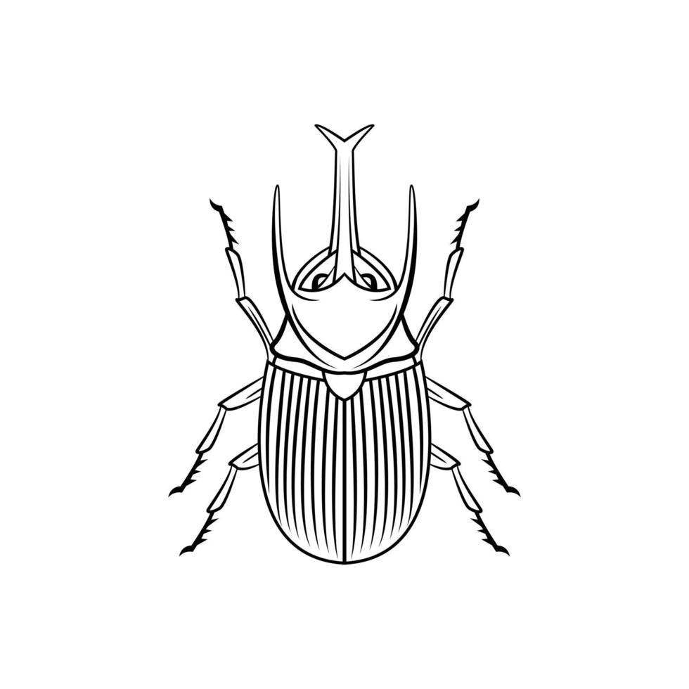 Beetle Symbol Illustration Design vector