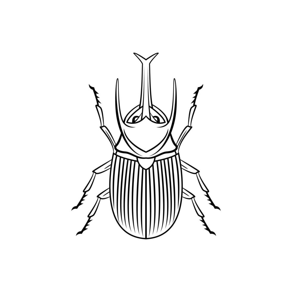 Beetle Symbol Illustration Design vector