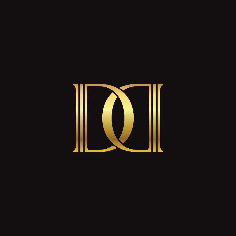 Vector simple and minimalist letter DD monogram initial logo